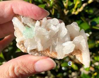 Green Apophyllite & Peach Stilbite with Heulandite Specimen from India | Mineral Specimen | Group 6