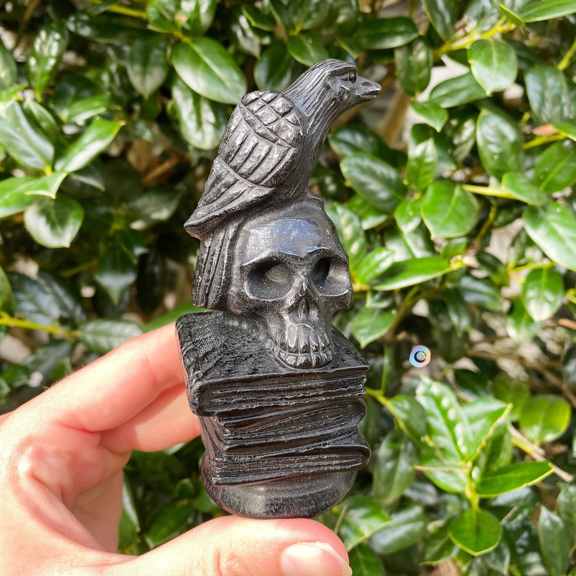 263g Obsidian Crystal Car Carving