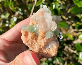 Green Apophyllite & Stilbite with Heulandite Specimens from India | Crystal Specimen | Mineral Specimen | Group 7