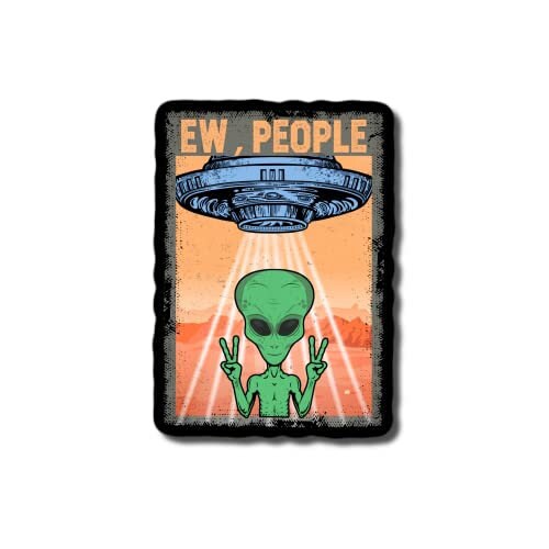 Ew People Alien Funny UFO Vintage Retro Waterproof Sticker - Etsy