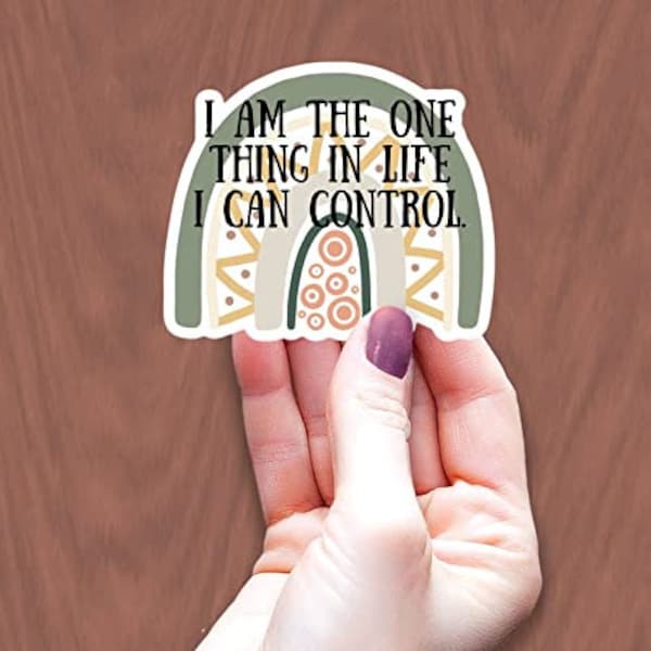 I am The one Thing in Life I can Control Sticker. Self Care Rainbow Mental Health