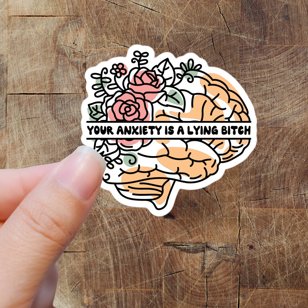 Your Anxiety is a Lying Bitch Funny Adult Humor Sarcastic Sticker - Etsy