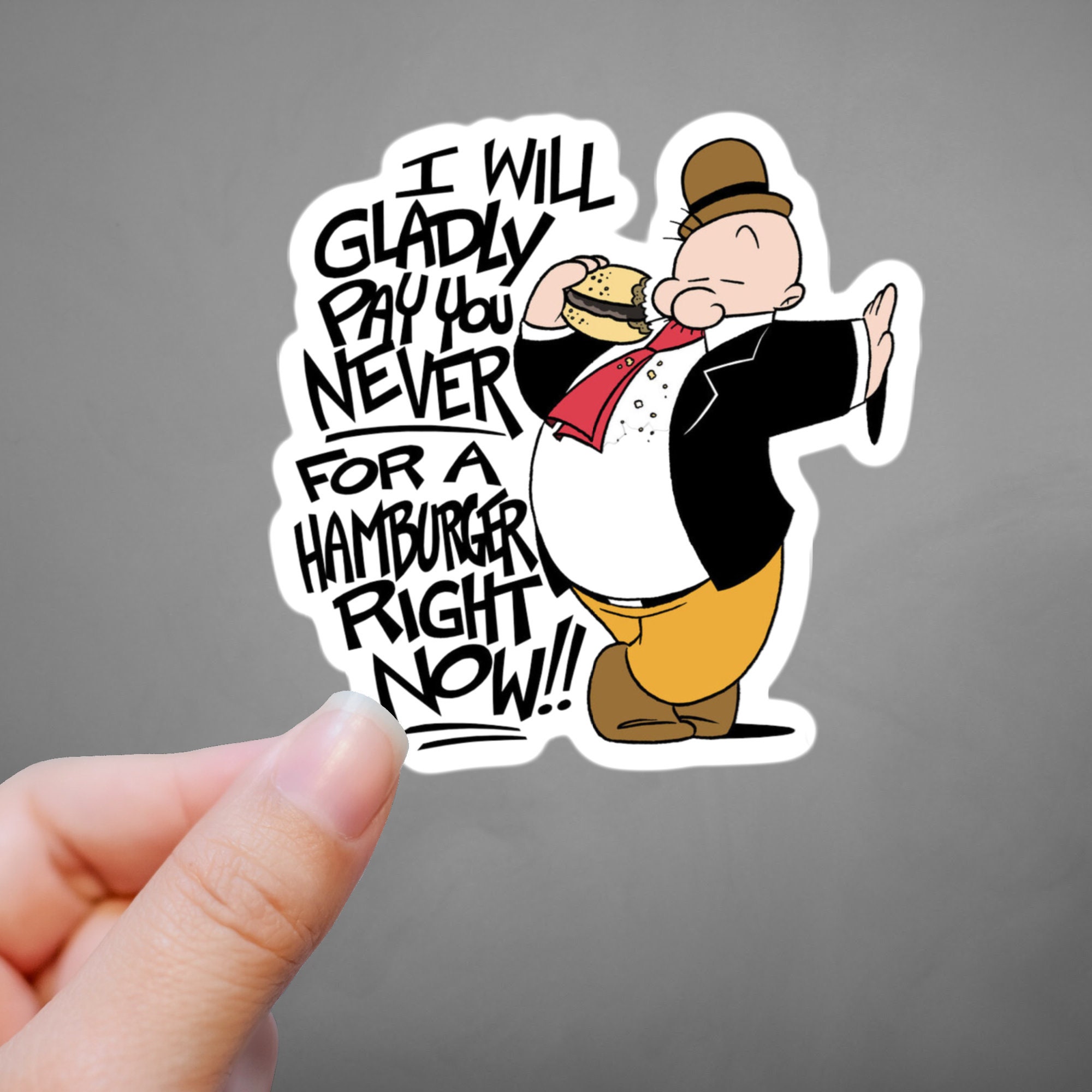 Wimpy From Popeye 1970's Vintage Throwback Sticker for - Etsy UK