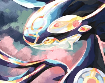 Kyogre Art Print - 11 x 17