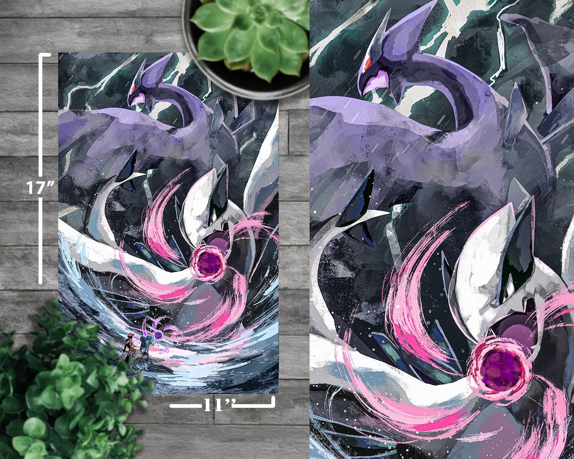 Shadow Lugia Art Print - 11 X 17 - Etsy
