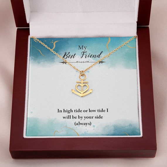 Best friend anchor necklace deals