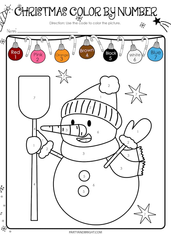 My Color By Number Christmas Coloring Book Kids Christmas Collection : Kids  Color By Number Christmas Coloring