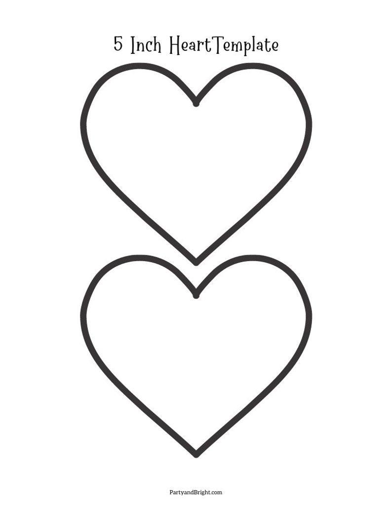 Hearts Template Pack Printable Heart Templates for Crafts   Decor