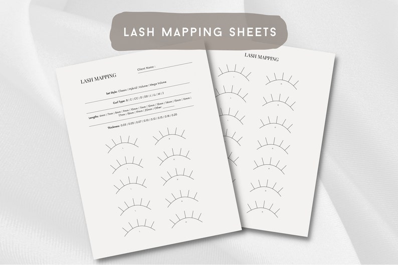 Lash Mapping Sheets Lash Mapping Templates Lash Mapping Guide