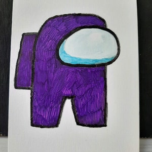 Purple Crewmate Among Us Custom Artwork