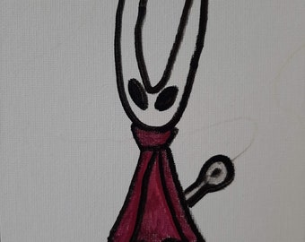 Hollow Knight Hornet custom drawing on 5x7 canvas