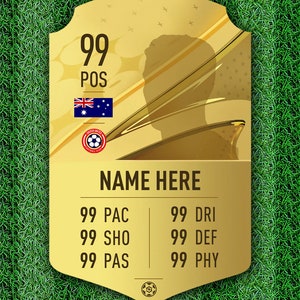Personalized FIFA Ultimate Team FUT Card Football Soccer Fan Customized Christmas Gifts - Rare Gold 23 - Ship from Australia