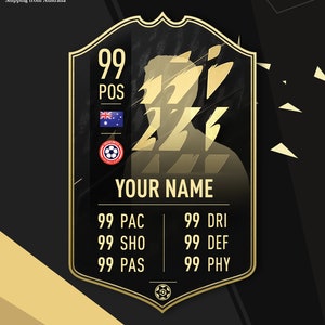 Personalized FIFA Ultimate Team FUT Card Football Soccer Fan Customized Christmas Gifts - Team of the Week TOTW - Ship from Australia