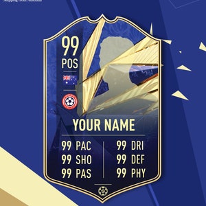Personalized FIFA Ultimate Team FUT Card Football Soccer Fan Customized Christmas Gifts - Team of the Year TOTY - Ship from Australia