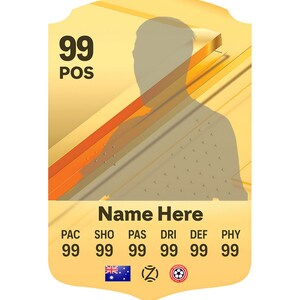 Personalized FIFA Ultimate Team FUT Card Football Soccer Fan Customized Christmas Gifts - Rare Gold FC24 - Ship from Australia