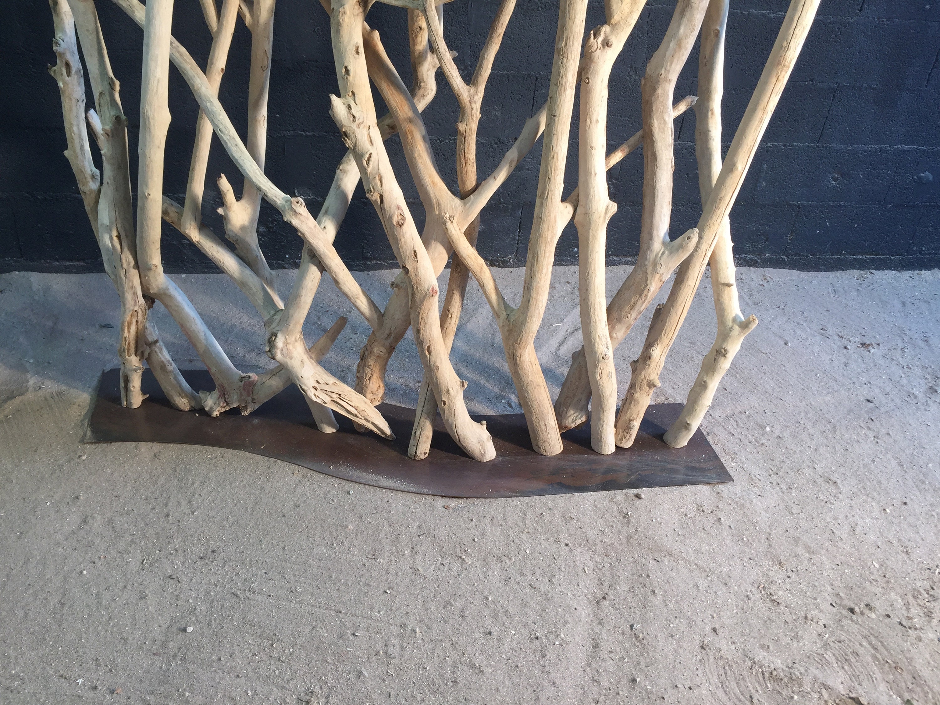 Paravent en bois flotté socle en S - Etsy France