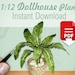 Digital Template Miniature Plant Leaf for Dollhouse 1:12, Instant ...