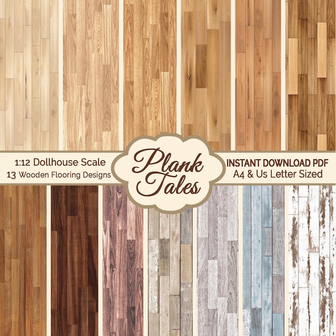 Cayway 12 Láminas De Suelo De Madera Falso Autoadhesivo En Miniatura Para Casas De Muñecas Y Maquetas – Vinilo De PVC Impermeable Y Fácil De Cortar