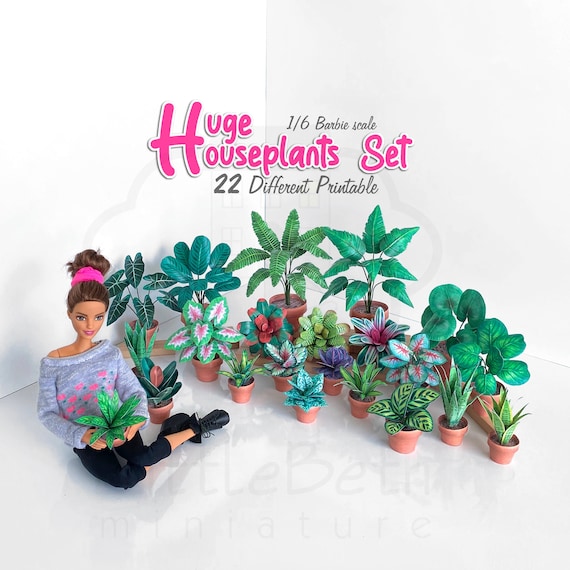 Miniature Houseplants Set: 1/6 Scale Printable Dollhouse Decor (PDF) - Etsy