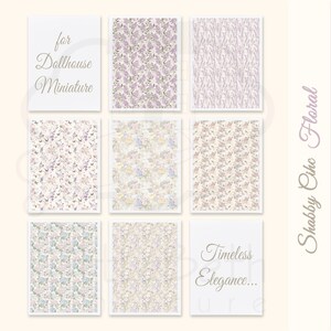 China Grove Mural – 1:12 Scale Dollhouse Miniature Wallpaper, 191D2