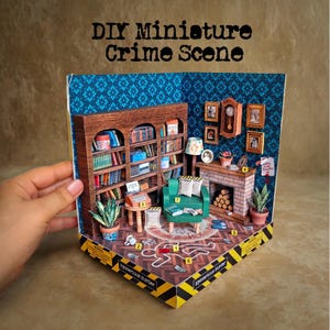 Miniatyrbrottsplatsdiorama DIY-projekt: Utskrivbar mystisk mordrumslåda