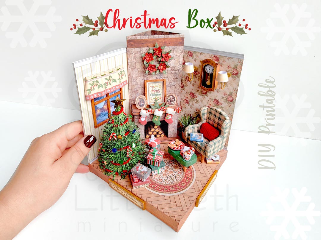 Moda casa delle bambole in miniatura albero di Natale