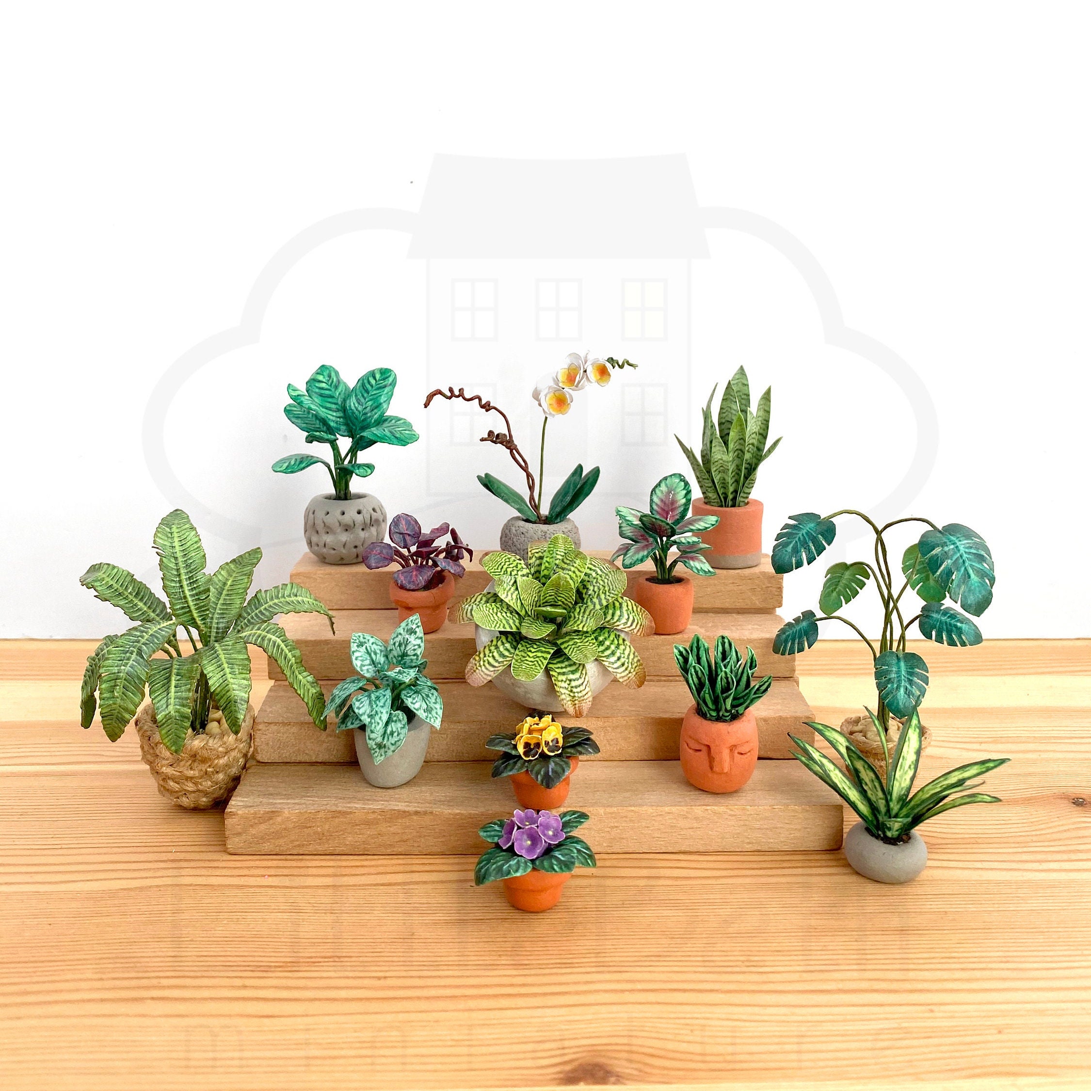 Plantes et fleurs miniatures pour maison de poupée : créations décoratives en papier (PDF imprimable) - France