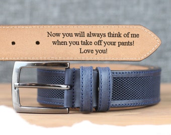 Custom Handmade Belt - Anniversary Gift - Father's Day Gift - Engraved Leather Belt -Grooms Men Gift- Genuine Leather - Gift for Boyfriend -