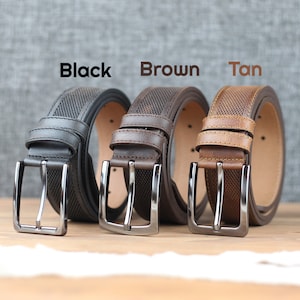 Ceinture faite main personnalisée Cadeau d'anniversaire Cadeau fête des pères Ceinture en cuir gravée Cadeau pour homme de marié Cuir véritable Cadeau pour petit ami image 3