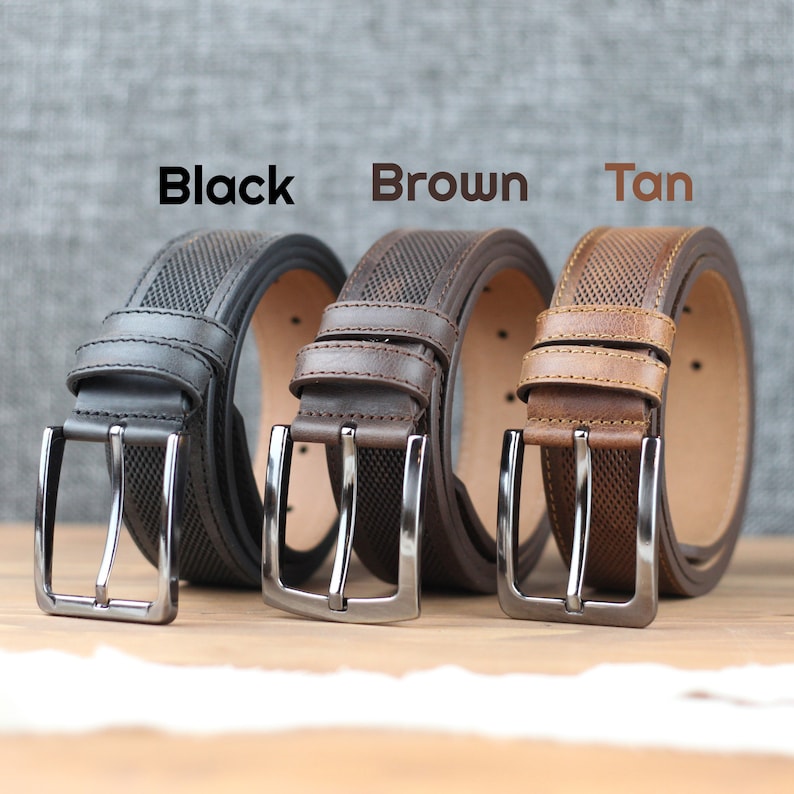 Ceinture faite main personnalisée Cadeau d'anniversaire Cadeau fête des pères Ceinture en cuir gravée Cadeau pour homme de marié Cuir véritable Cadeau pour petit ami image 3