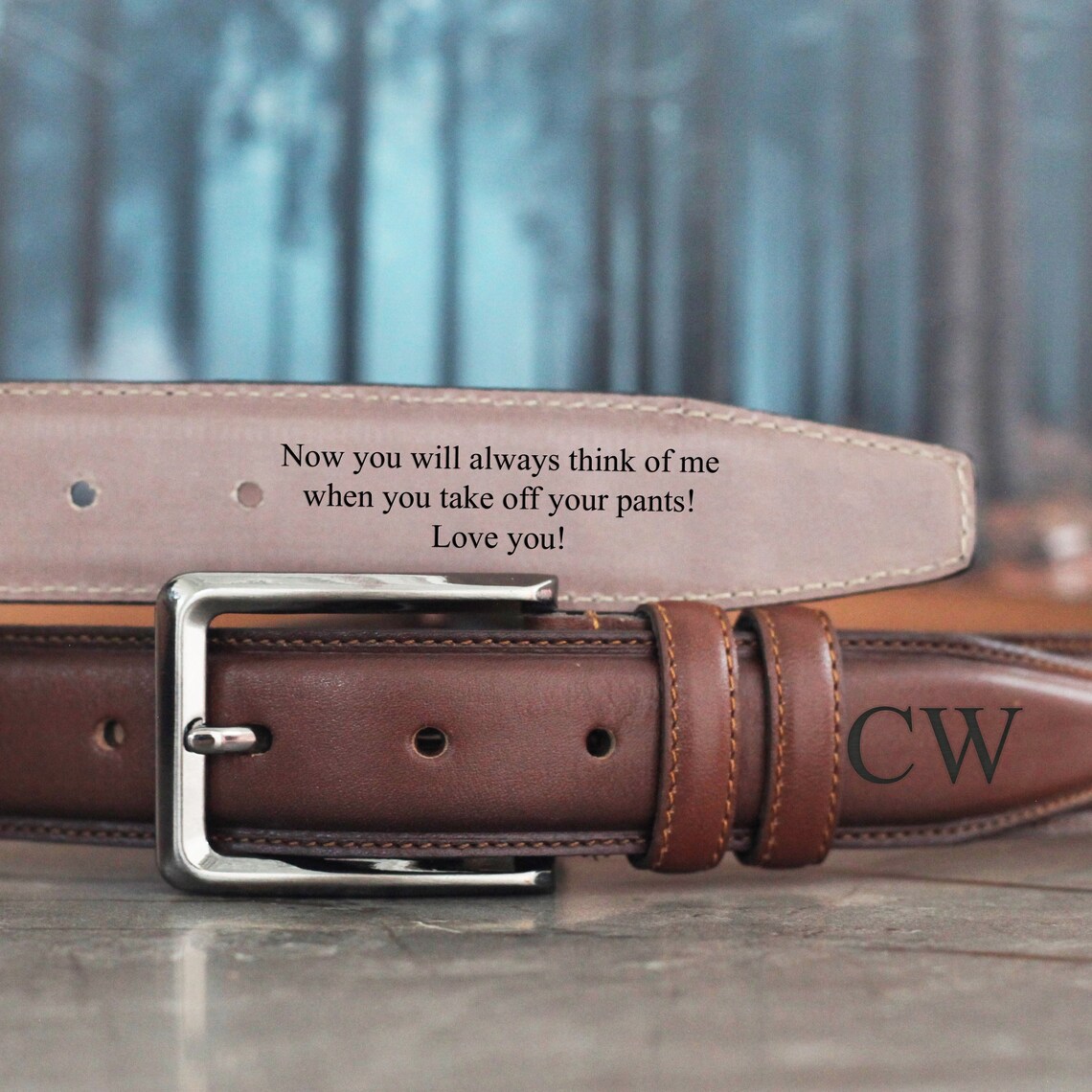 Custom Handmade Belt Anniversary Gift Engraved Leather Etsy