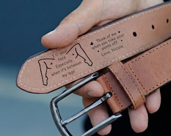 I Love Your Face Especially When It's Between My Legs Leather Belt, Custom Engraved Leather Belt, Valenties Day Gift For Boyfriend Husband