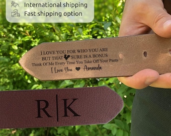 Personalisierter Ledergürtel für Männer - Geschenk zum Valentinstag, Geschenk zum Valentinstag, Geschenk für den Mann, Weihnachtsgeschenk, Weihnachtsgeschenk für ihn