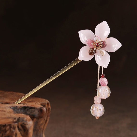 Cherry blossom hair comb Pink sakura hair accessories