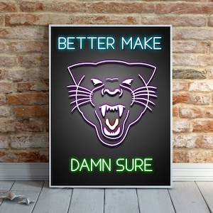 Emo Pop Punk Art, Taking Back Sunday, MakeDamnSure, Neon Style Digital Art Download, Instant Art Printable