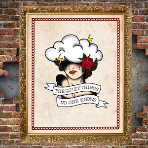 The Quiet Things That No One Ever Knows -- Brand New Inspired Music Tattoo Flash Art Print, Digital Print, Instant Printable Art