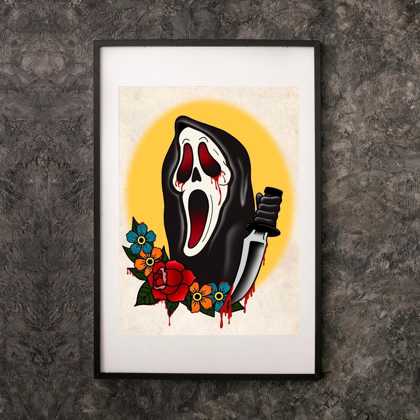Tiny Ghostface Scream Knife Tattoo by jackthereaper on DeviantArt