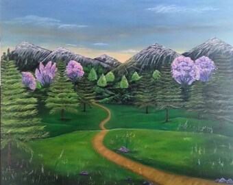 Original Painting Sunrise Landscape Oil Painting on Canvas - Etsy