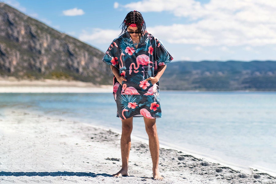 Former Restaurateur Making Fun Swim Robes From Old Towels