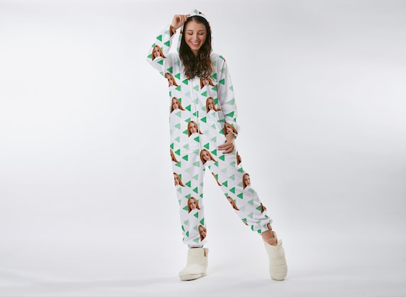 Personalized Holiday Pajamas Custom Face Onesie Matching Pajamas