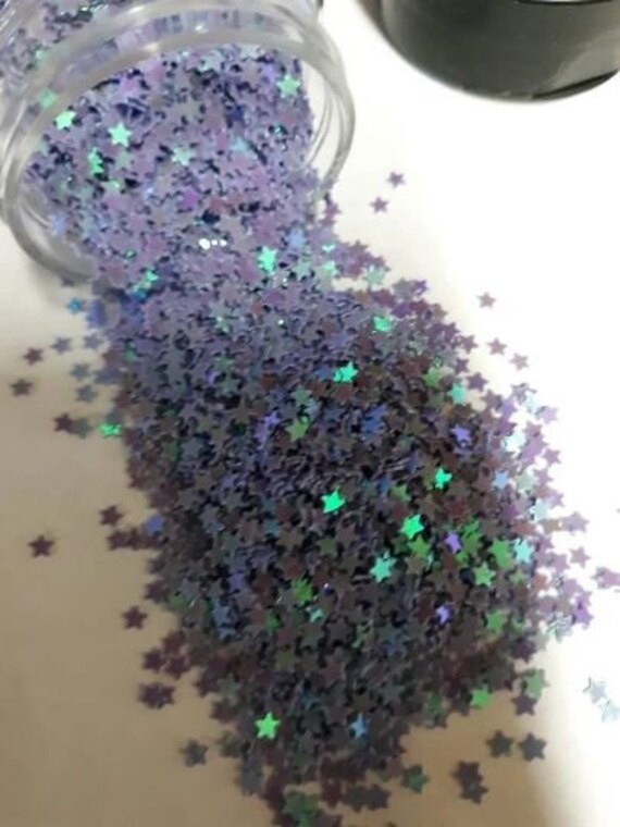 Purple Star Glitter Shapes 1.5 Oz. by Weight in a Shaker 