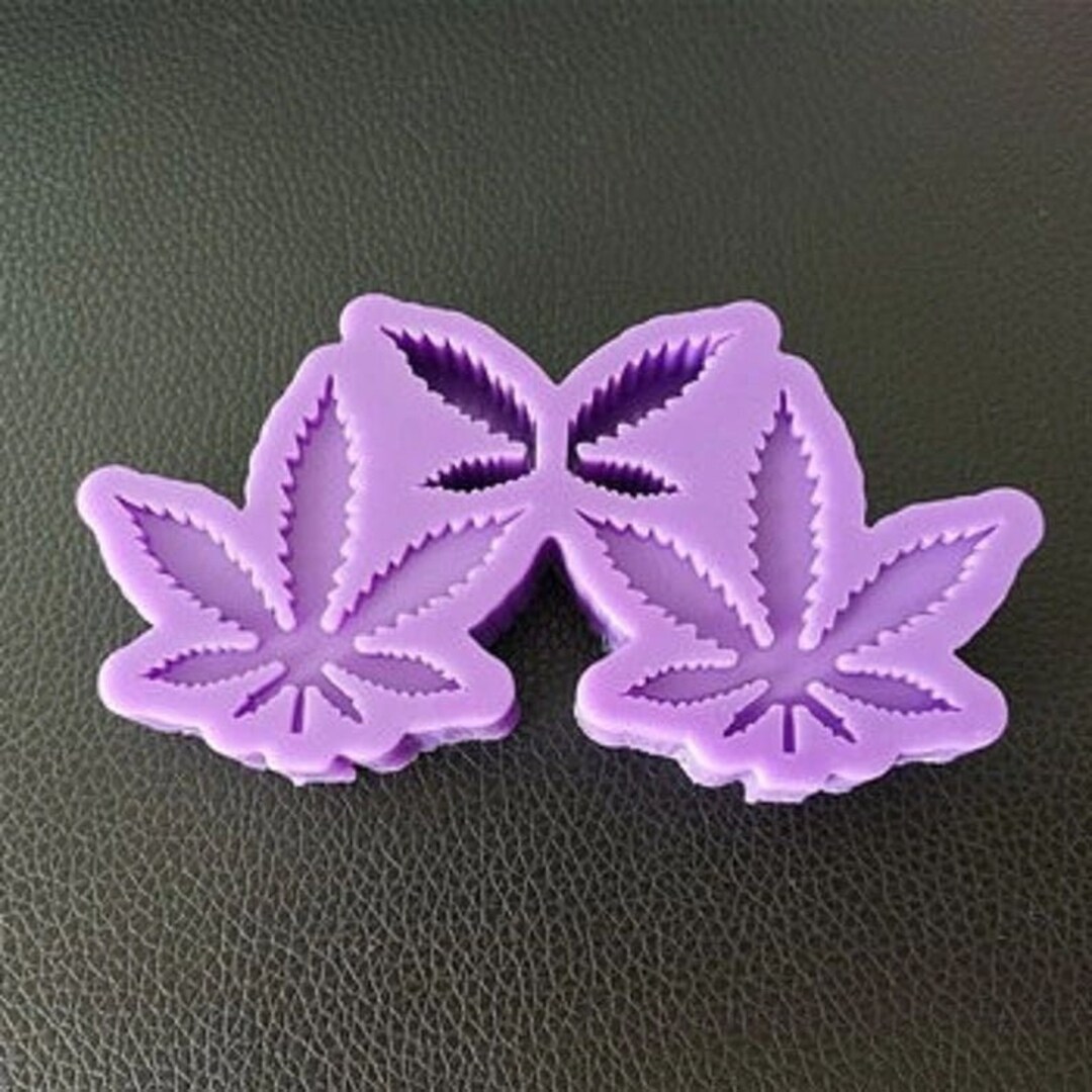 Pot Leaf Straw Topper Silicone Purple Mold Etsy