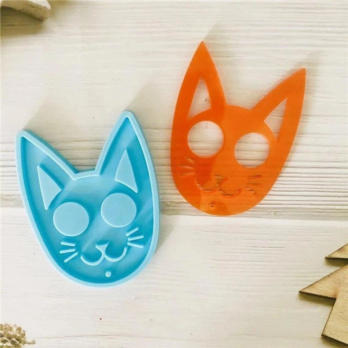 Resin Mold Cat Keychain Self Defense Cat Keychain Resin Mold-Cat - Main Image