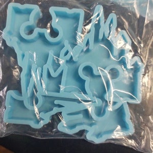 Mouse Castle Silicone Straw Topper Blue Mold