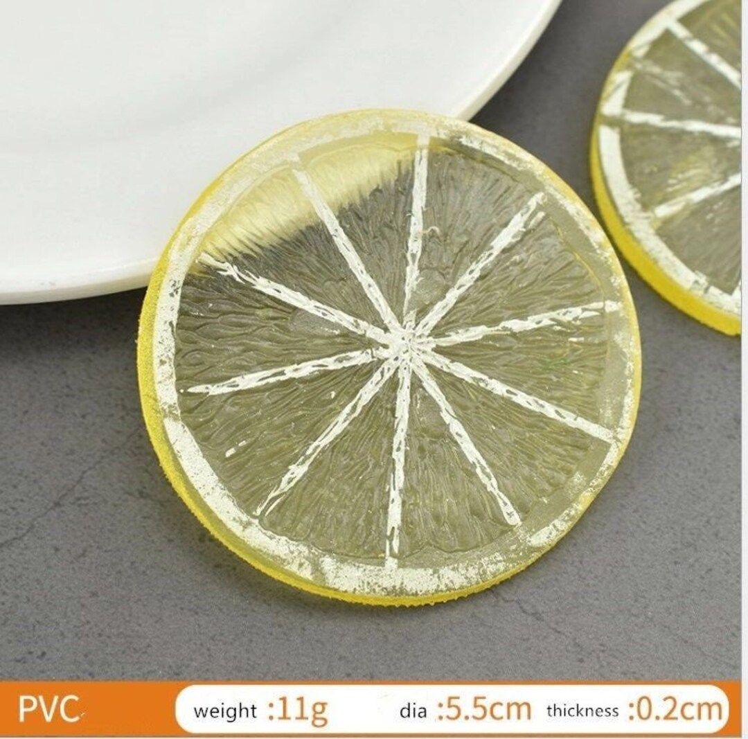 Bulk Lot of 23 Pieces Artificial Lemon Slice, Fake Fruit, Plastic Lemon ...