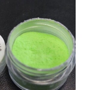 Kiwi Green Glow in the Dark Mica Powder 10 grams in a jar