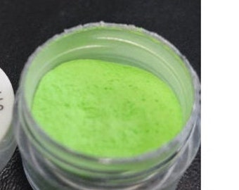 Kiwi Green Glow in the Dark Mica Powder 10 grams in a jar