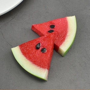 Artificial Watermelon Pieces, Fake Fruit, Plastic Watermelon Pieces