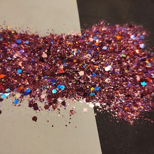014 Chunky Holographic polyester glitter mix 2 oz. in a shaker bottle!