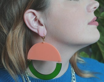 THE DISC - statement earring, laser cut jewelry, vintage inspired